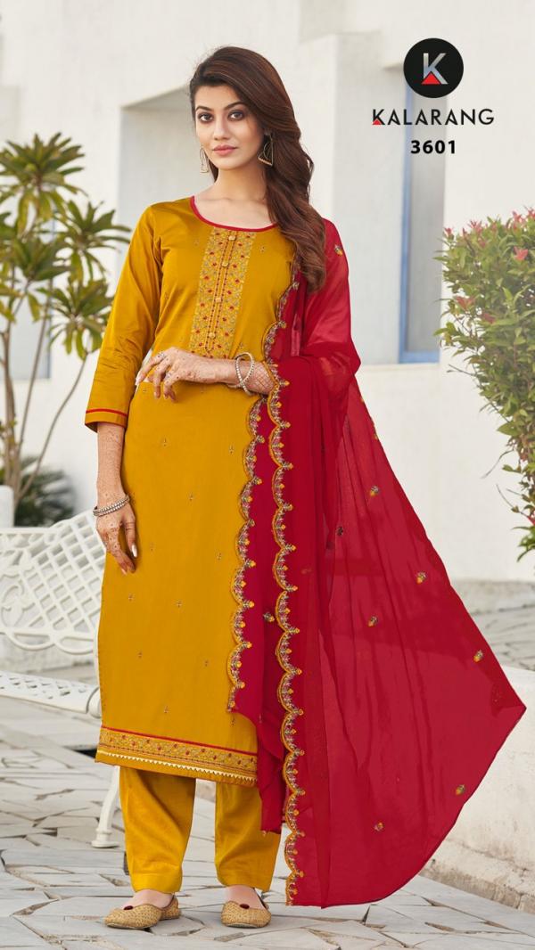 Kalarang Sanjh Designer Occasional Unstich Suits Collection